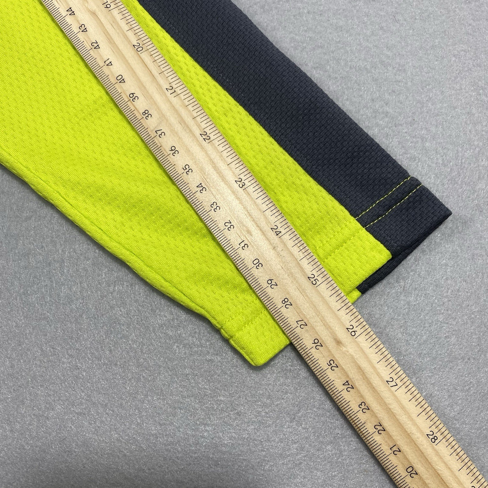 Nishiki High-Vis Neon Yellow Quarter-Zip Cycling Jersey Large Back Waist Pockets