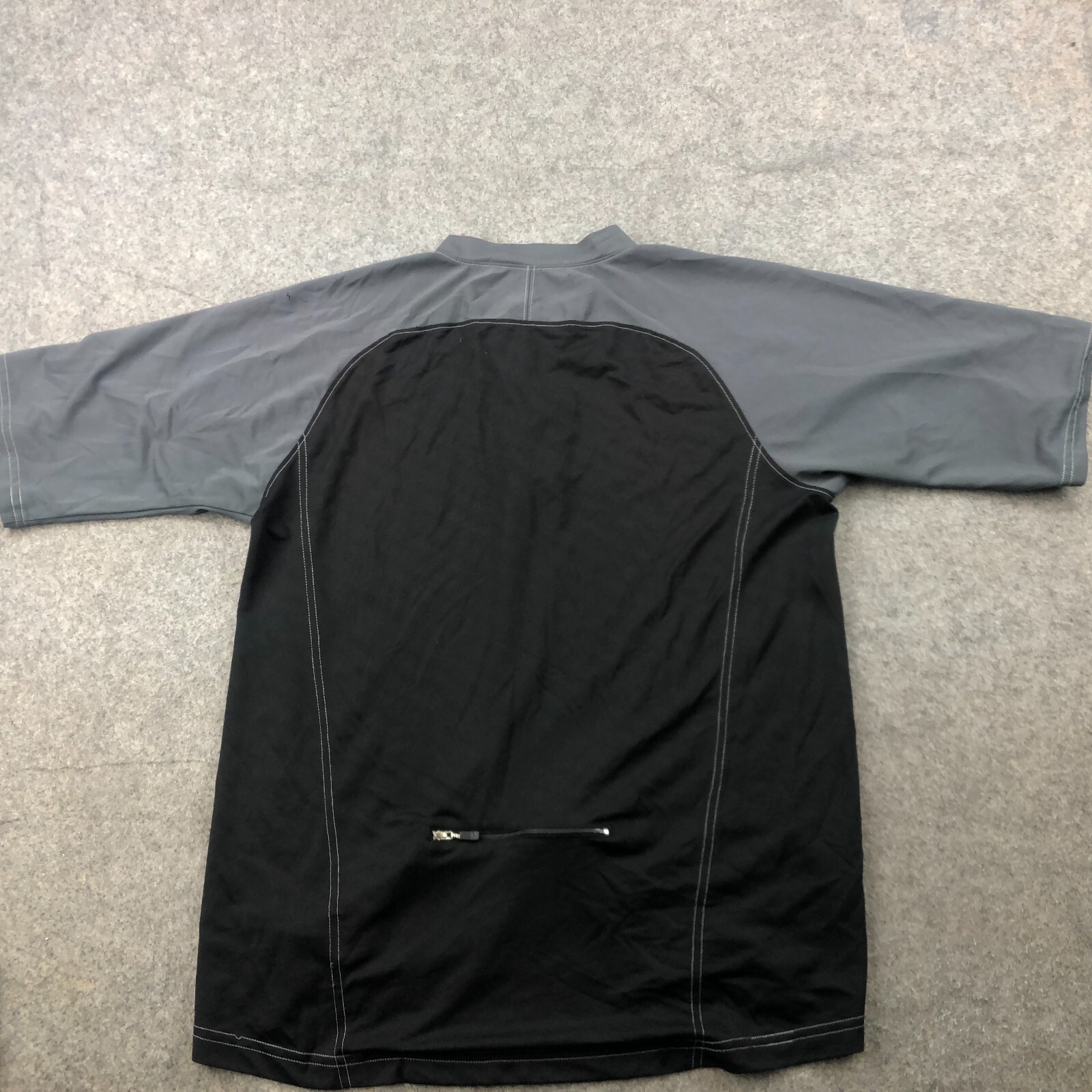 Vintage Fox Cycling Jersey Mens Medium Black Gray Short Sleeve Full Zip Pockets