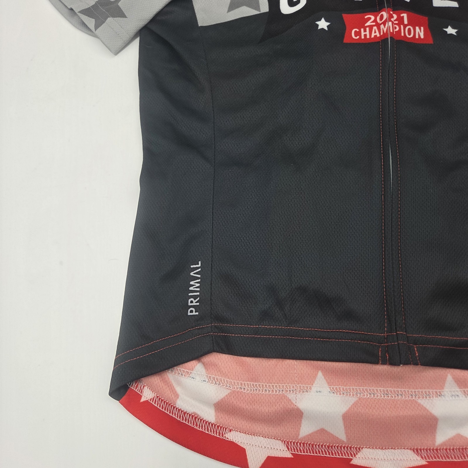 NWT Primal Wear Youth Medium Cycling Jersey 2021 Champion Gravel Red Gray Black