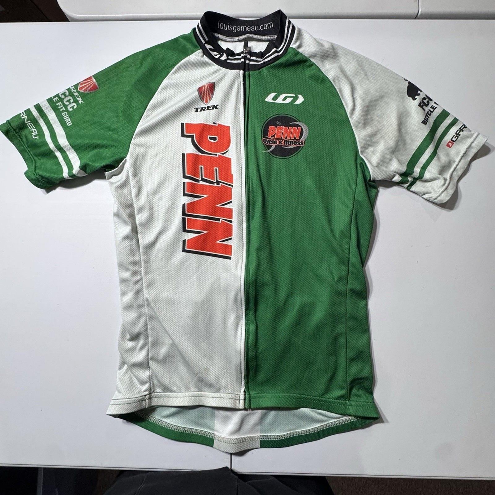 * Louis Garneau Small Full Zip Back Pockets Short Sleeve Niagara Frontier Club