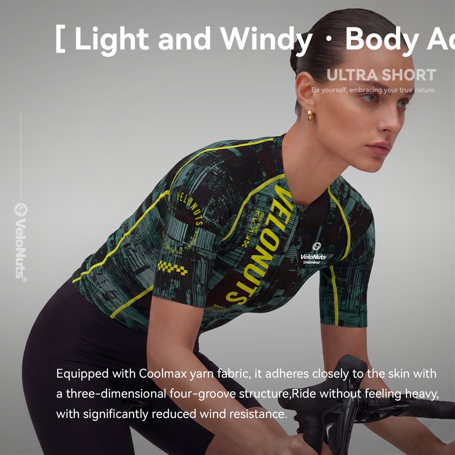 VNS Women Cycling Jersey High Waist Short Sleeve Breathable Bike Shirt Cycle Top