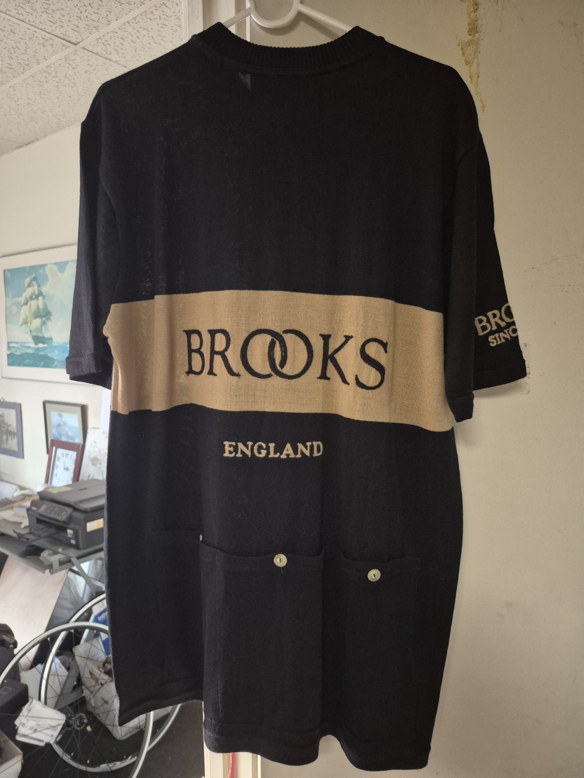 Brooks L’Eroica Mens XL Merino Wool Vintage Cycling Jersey NWT