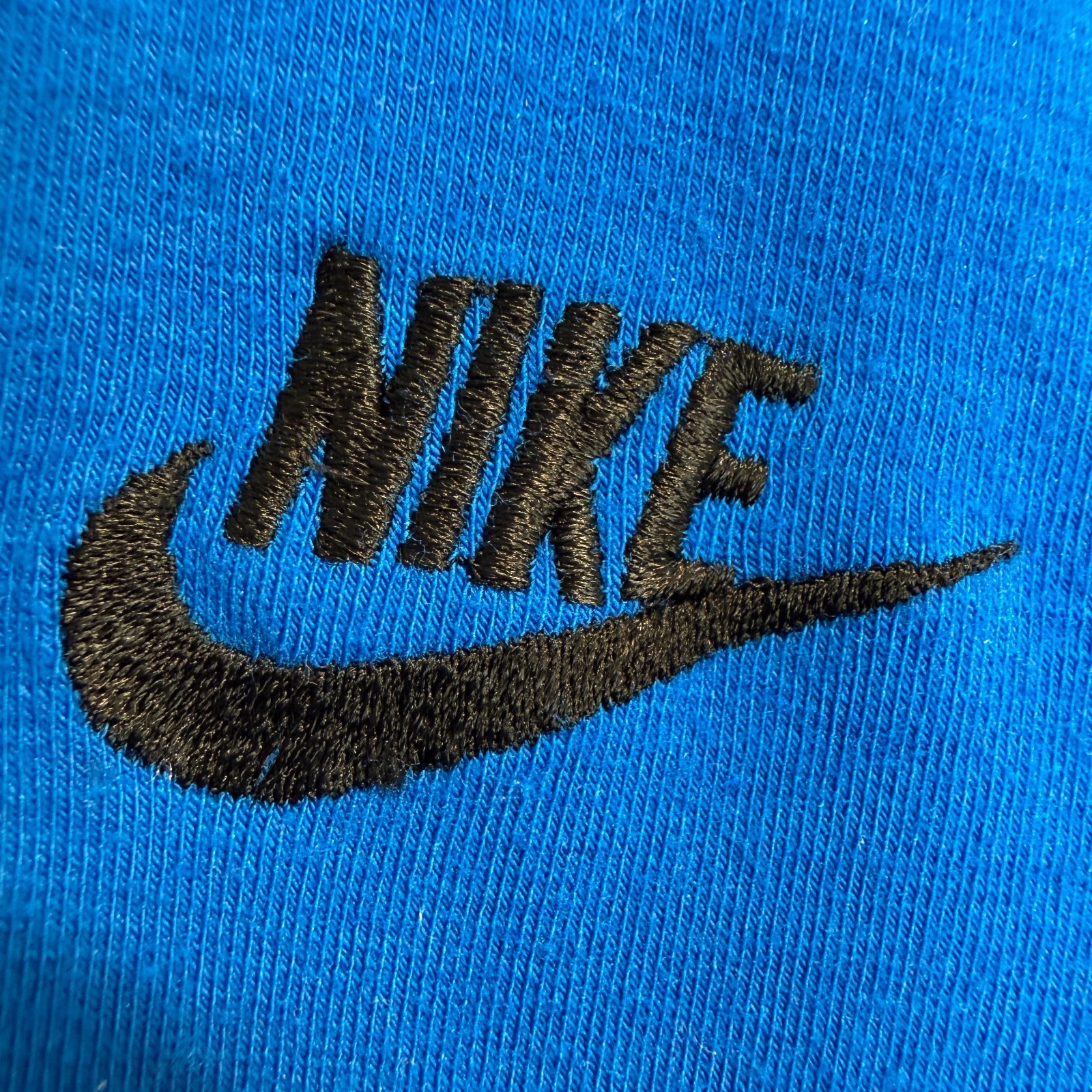 Vintage Nike Cycling Shirt Mens Large 80s 90s Side Zip Blue Black Pockets USA