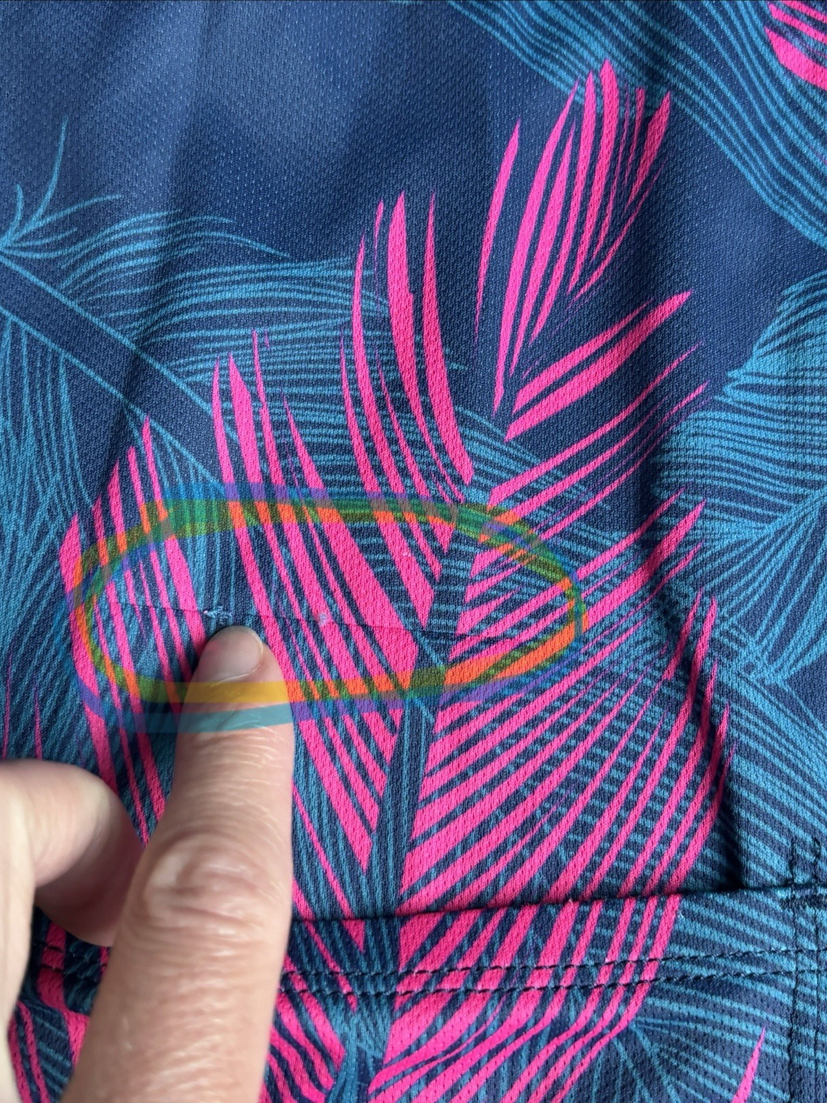 Terry Cycling Mesh Sleeveless Bike Jersey Tank Top Pink Blue Feathers Pockets L