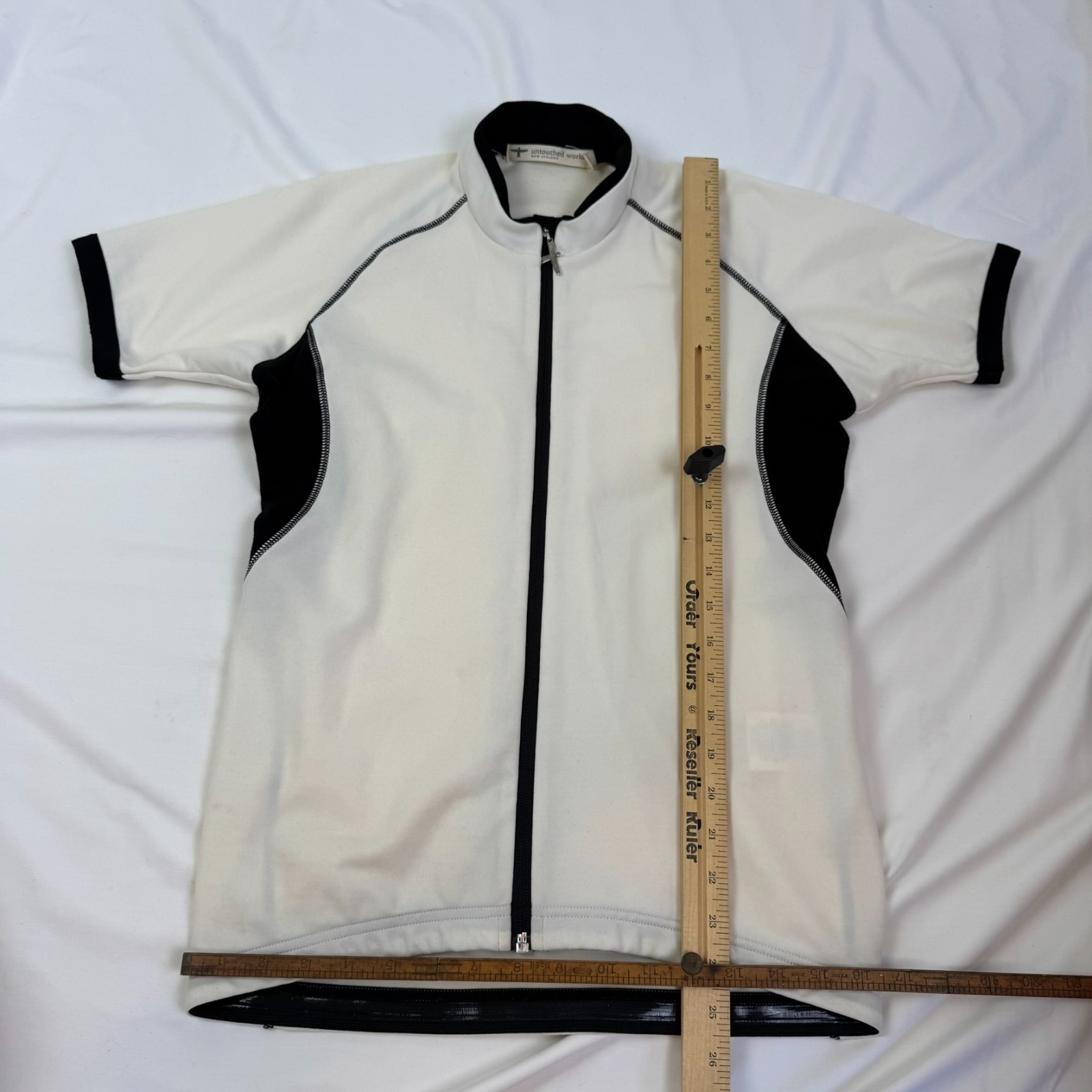 Untouched World NZ Women Merino Wool M L Short Sleeve Jersey Cycling Bike