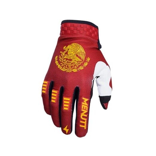 Motocross Motorcycle Dirt Bike Mexico Gloves Motorbike Riding Bike X-Large Red