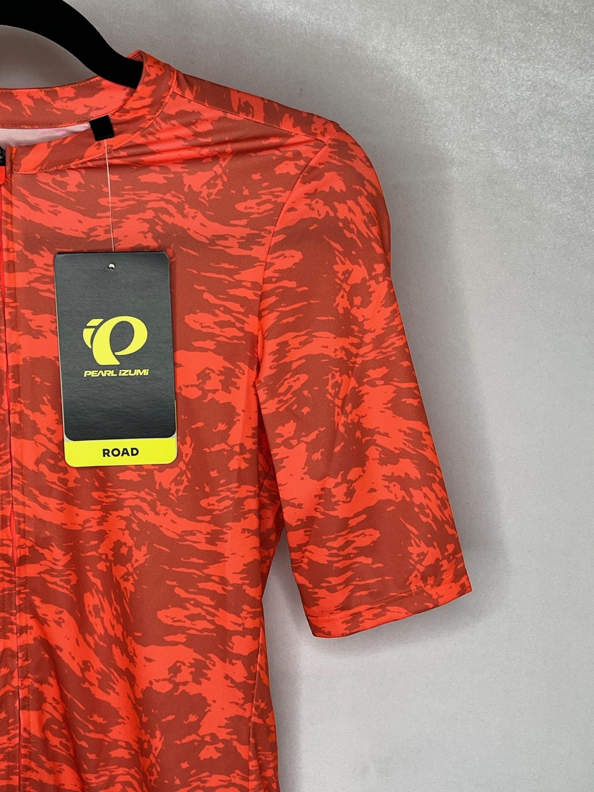 Pearl Izumi Cycling Jersey Shirt Small Orange Short Sleeve Womens Full Zip