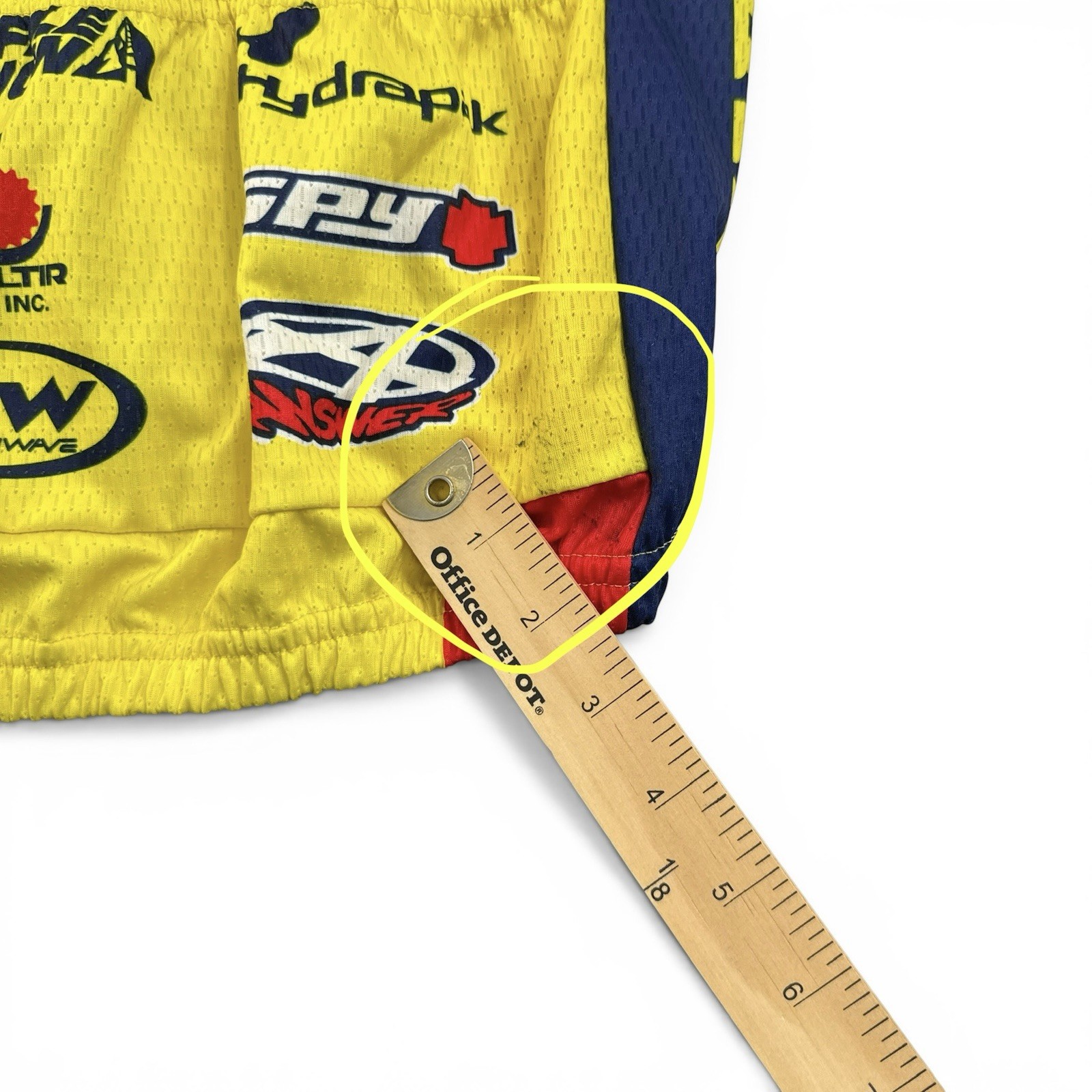 Vintage Y2K Gary Fisher Michelin Cycling Jersey Size 3 Small Yellow Red