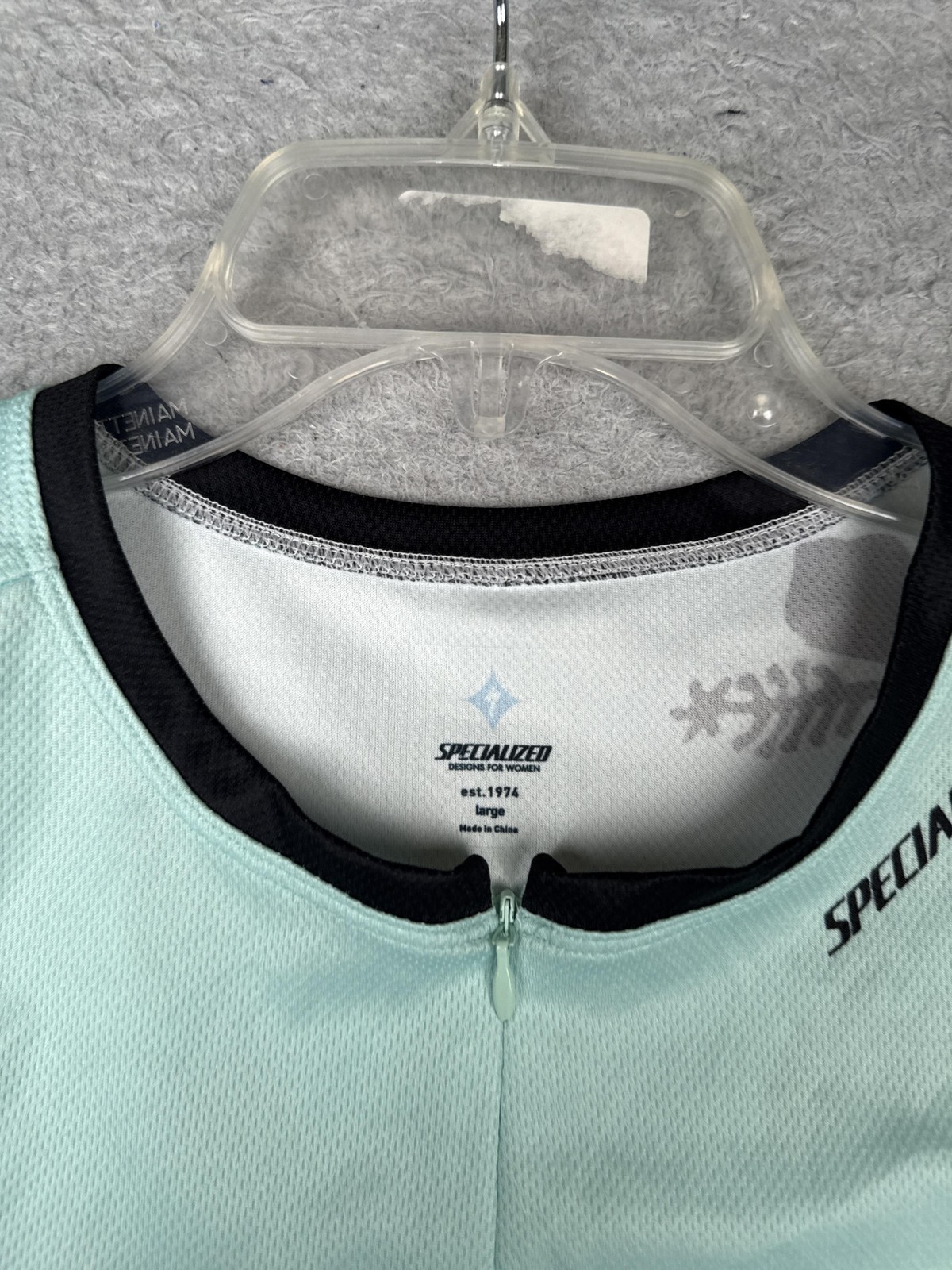 Specialized Cycling Jersey Women Large Green Floral Tank 1/2 Zip Pockets Bike