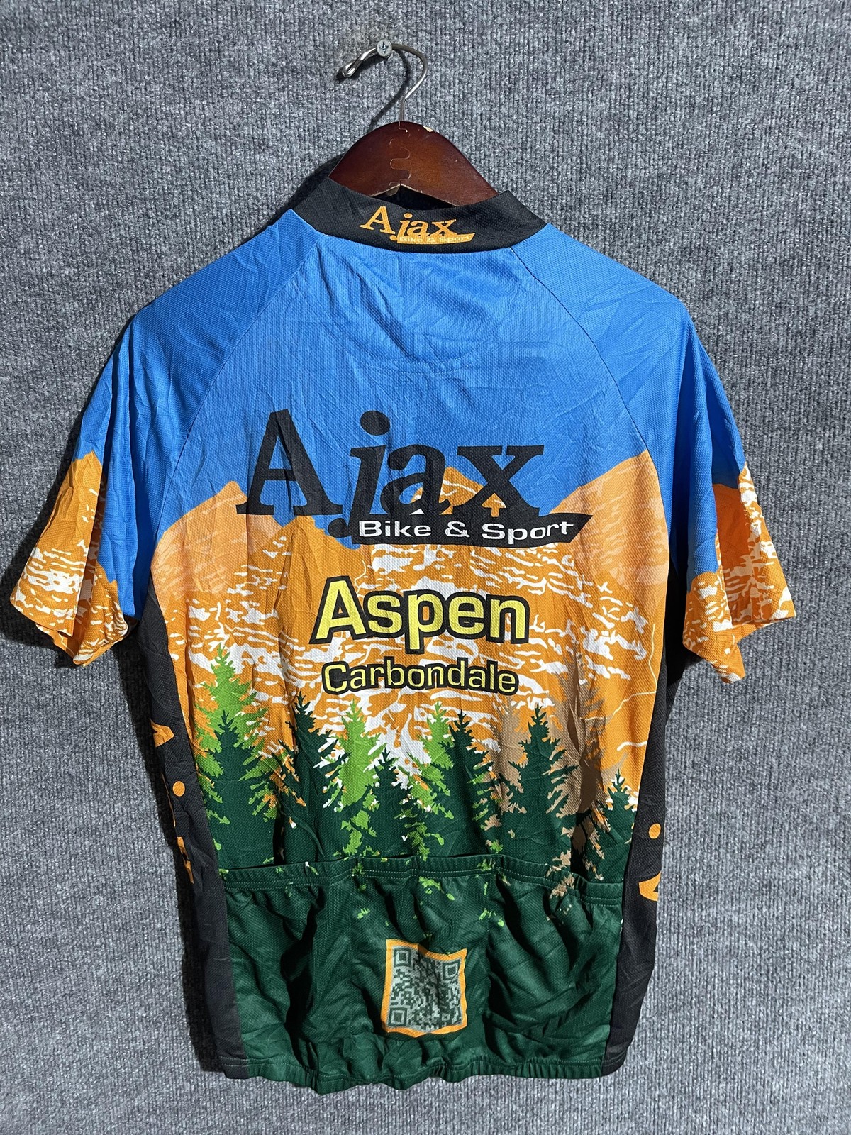 AP Pro Cycling Jersey Mens 2XL Multicolor Ajax Aspen Carbondale Full Zip Pockets