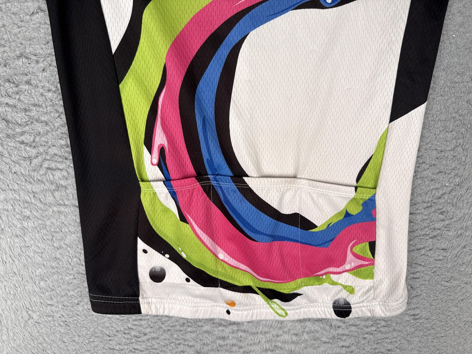 Zero Bike Cycling Jersey Womems Small Multicolor Full Zip Short Sleeve Pockets