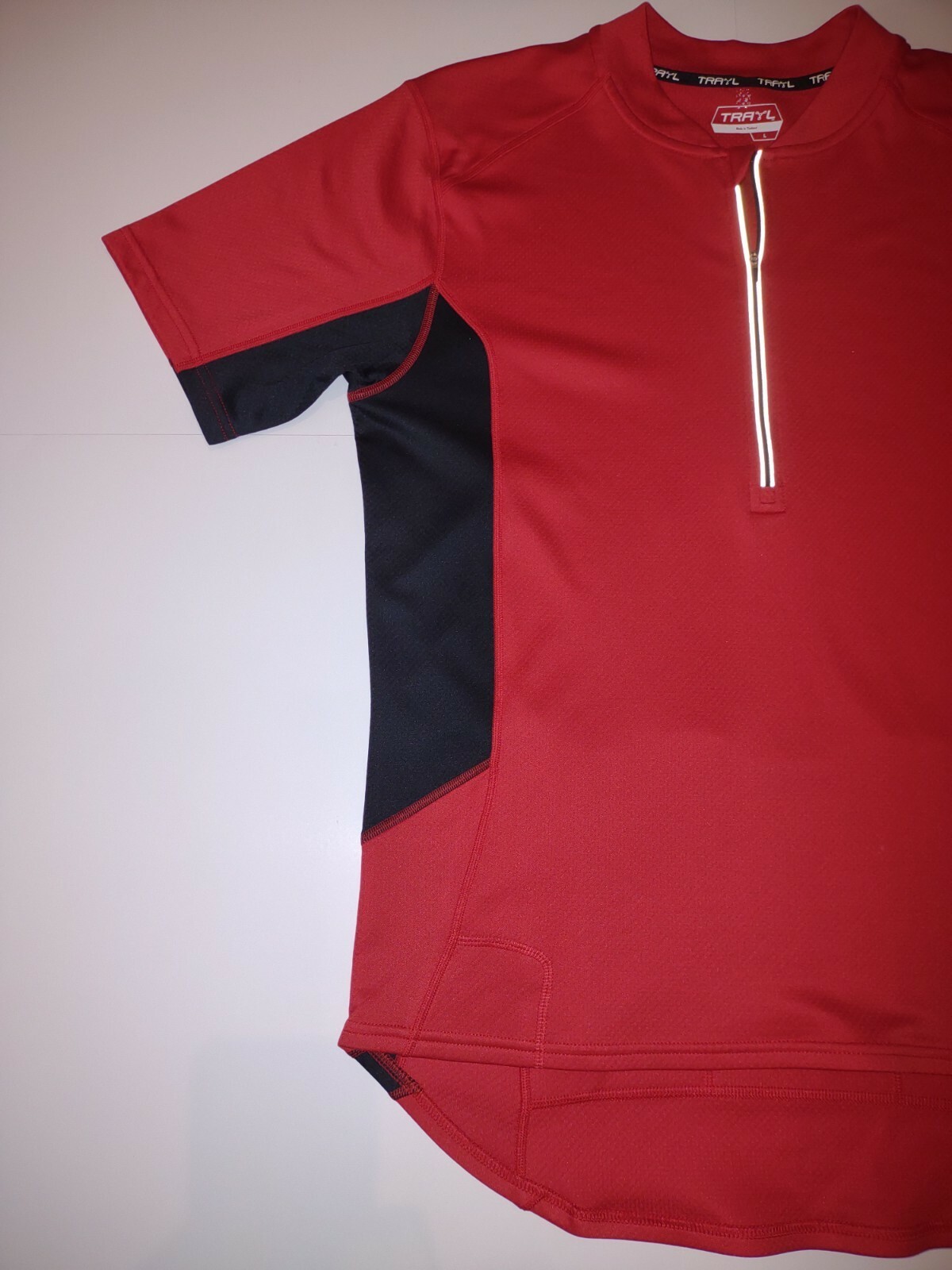 TRAYL Mountain Bike Cycling Jersey Men’s Size L Large Red/Black Shirt Biking