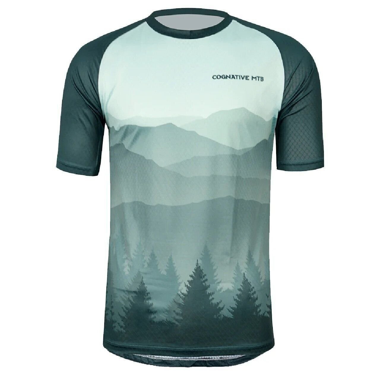 Cognative Men’s SummitAir Mesh Short Sleeve MTB Jersey-Black Mountain