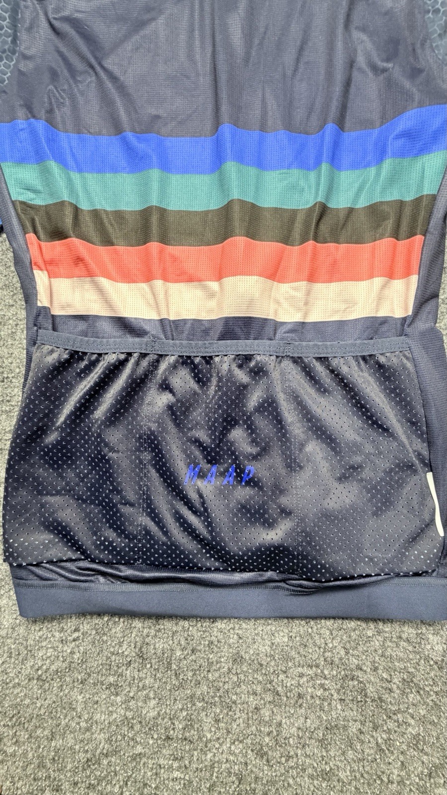 MAAP Men’s Worlds Pro Hex Jersey (RARE), Navy, Size: S Stretch
