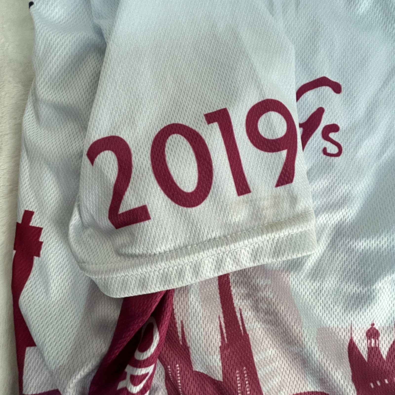 Voler Womens Bordeaux Flying Dogs Cycling Jersey Large Zip Up Short Sleeve Red