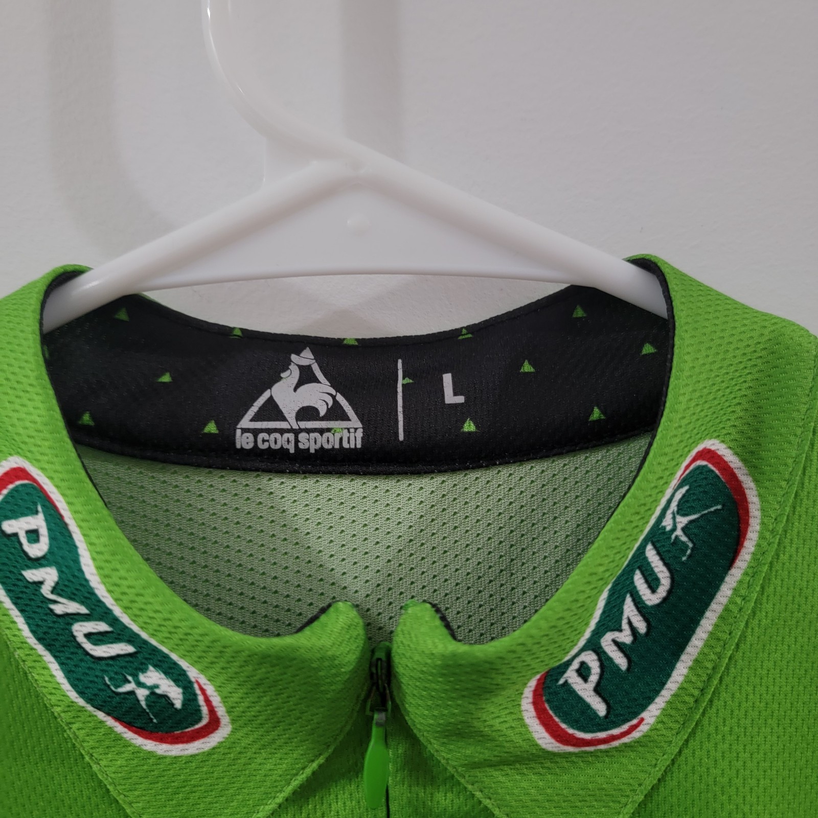 Le Coq Sportif Cycling Jersey Size Large Le Tour France 100 Green Maillot Vert