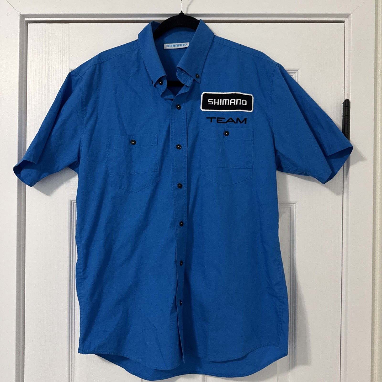 Shimano Team Man’s Blue Shirt Short Sleeve Size X-Large Fishing Shirt