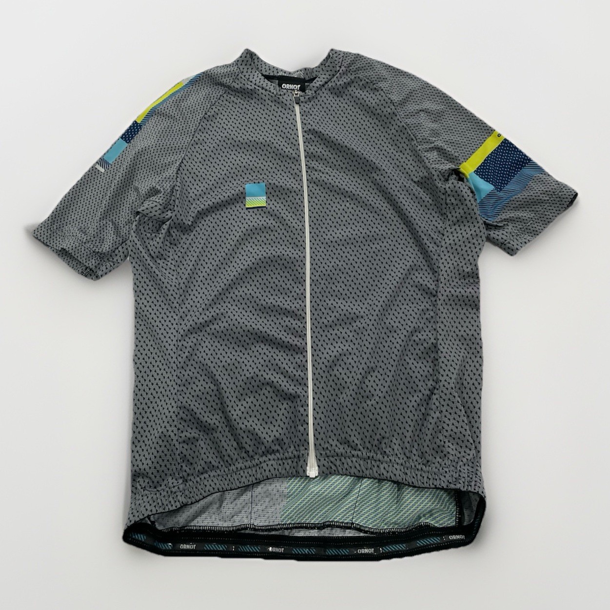 ORNOT women’s Small cycling jersey Gray Made In USA Short Sleeve