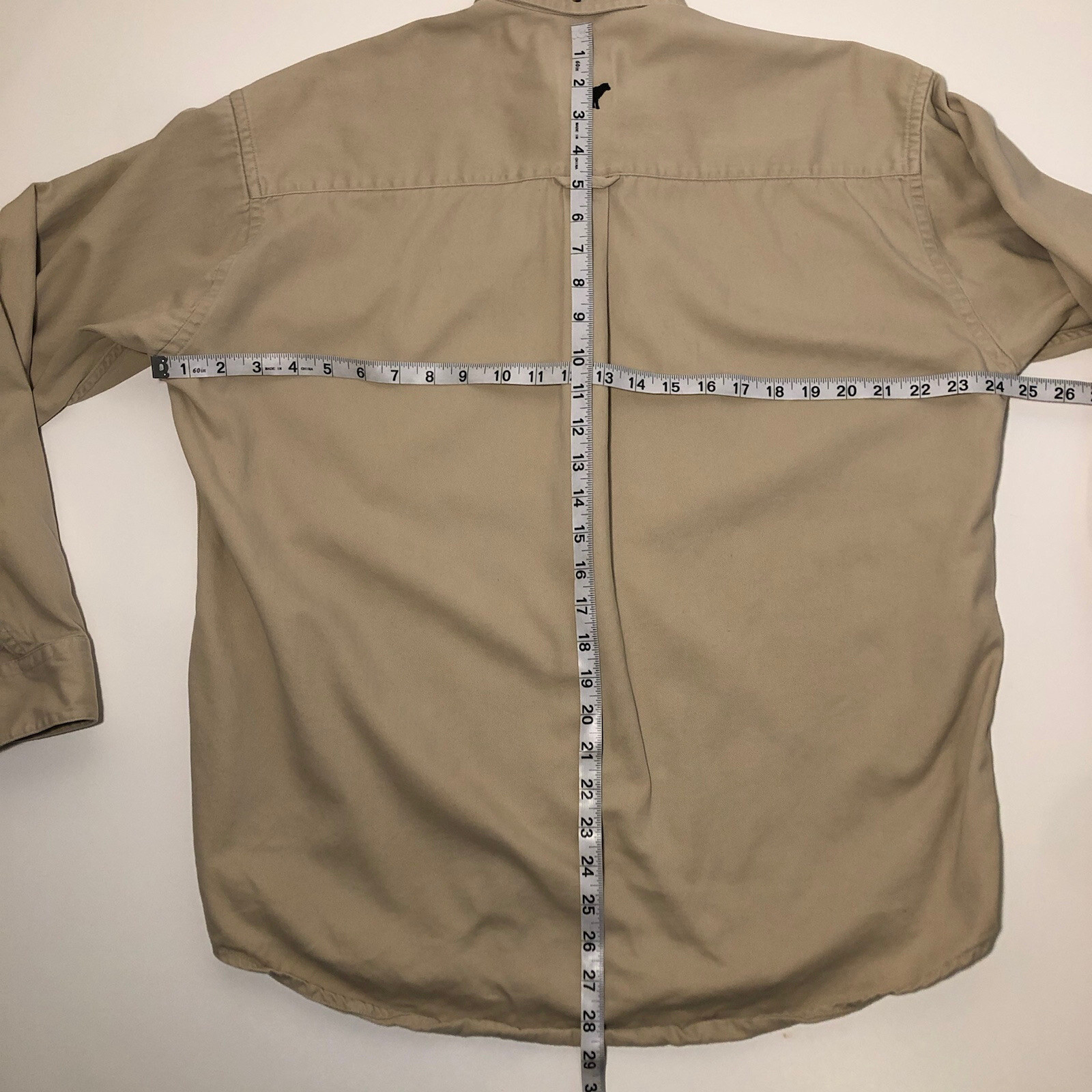 Labrador Apparel Long Sleeve Tan Khaki Large Button Down Shirt Mens Large