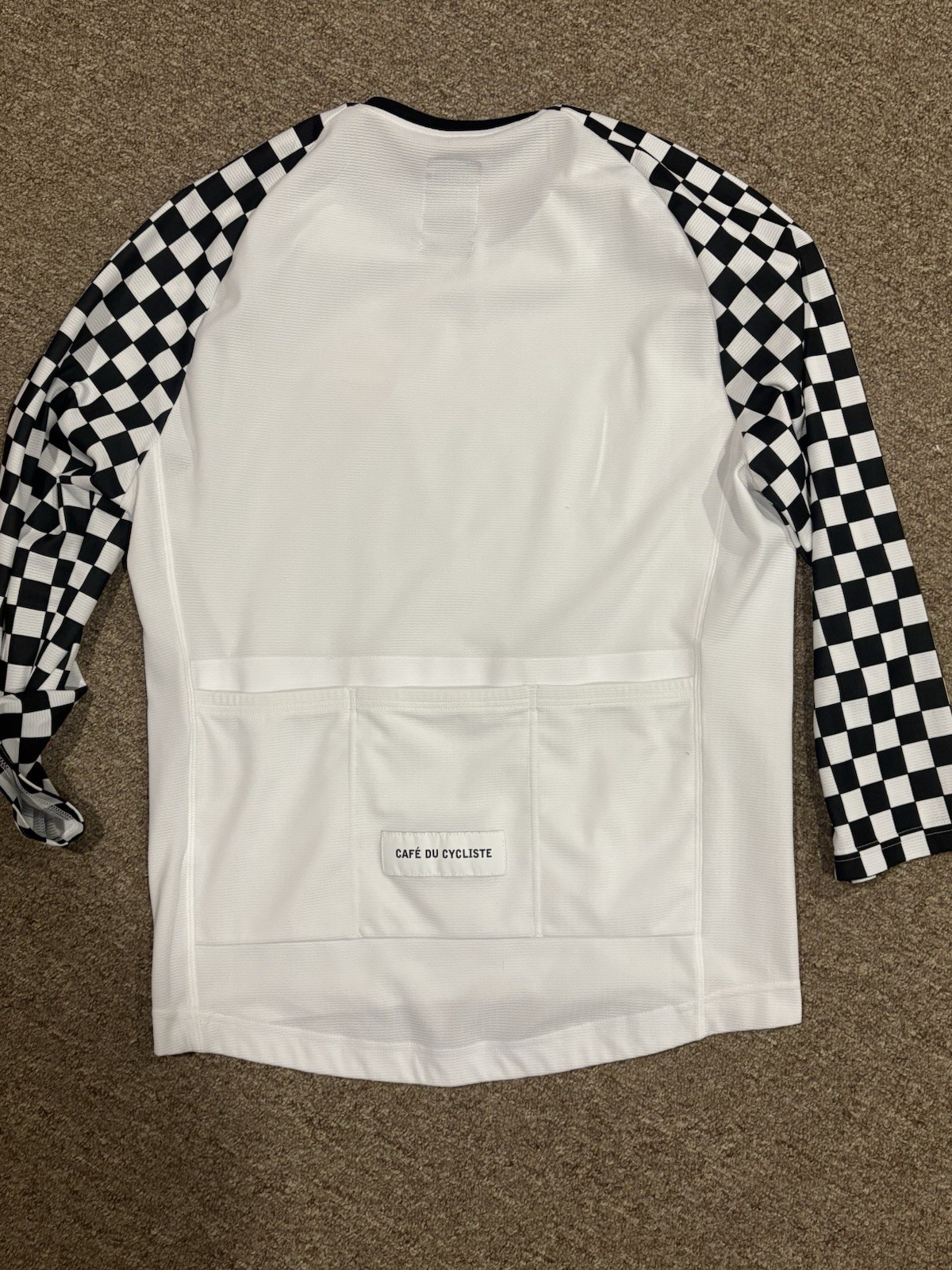 Café Du Cycliste Check Print Cycling Jersey RARE Deborah Men CAPSULE SERIES.