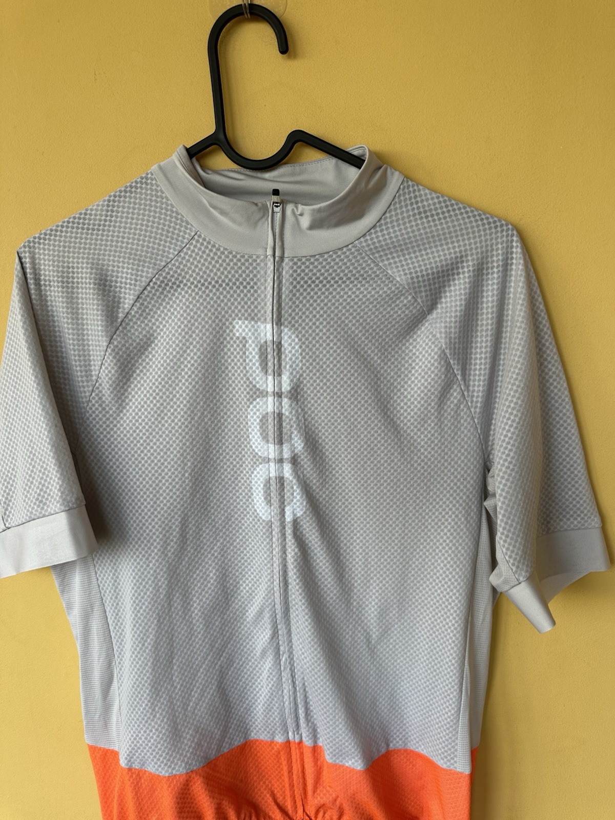 POC Essential Road Gris/Orange Bike Jersey Back Pockets Size M Men