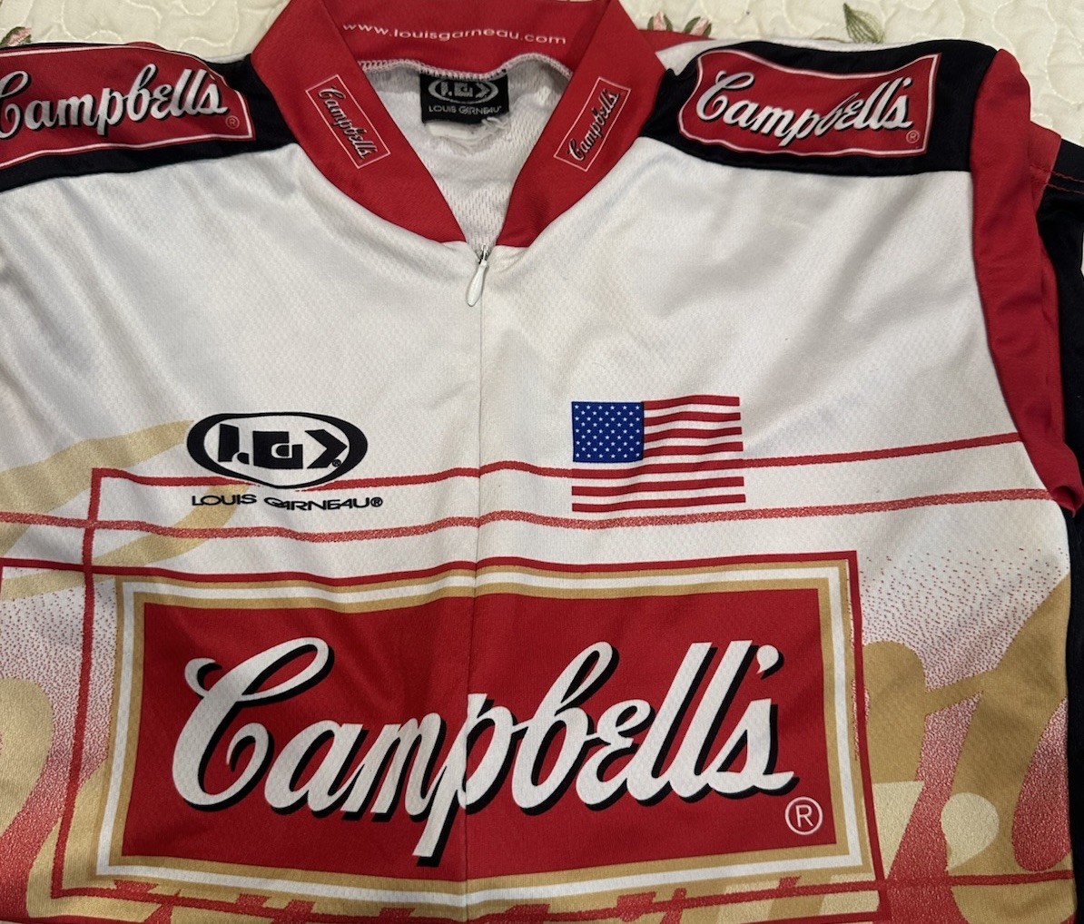 Lois Garneau Cycling Jersey Size Men’s Small 38 “ Chest Measurement