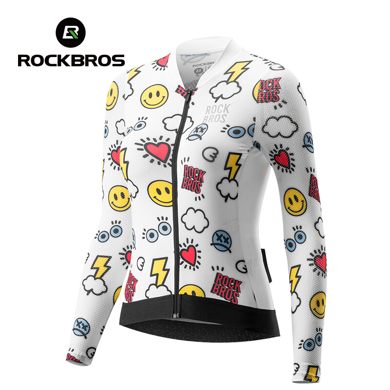 ROCKBROS Women Spring Autumn Cycling Jersey Long Sleeve MTB Road Bike Tops