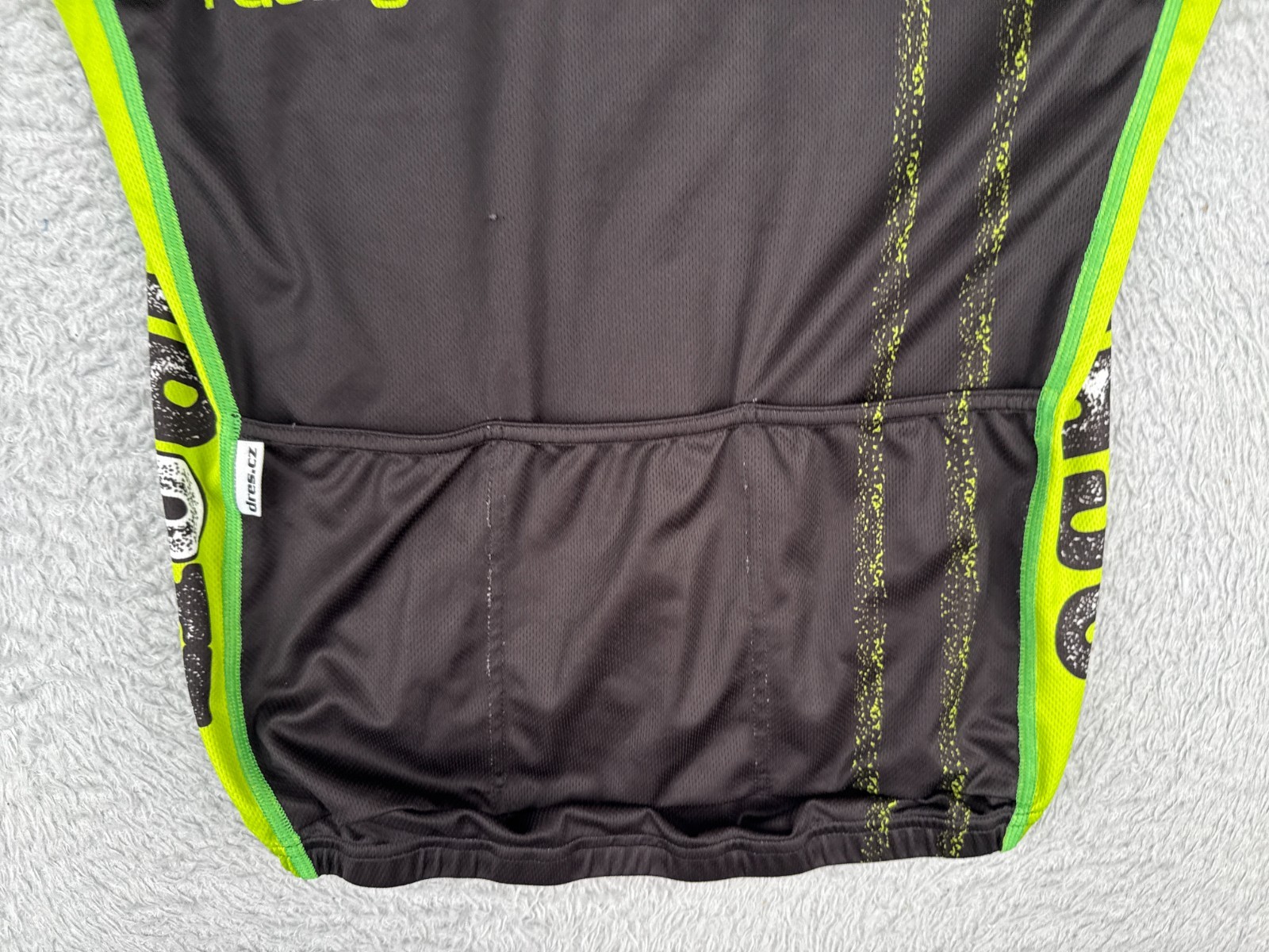 Schrott Cycling Jersey Adult Medium Green Black Full Zip Racing Team Polyester
