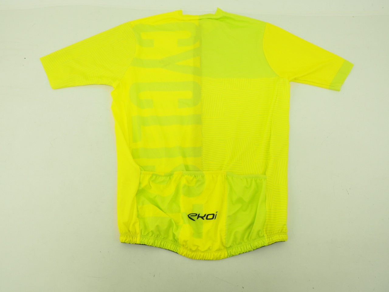 New! Ekoi Men’s Short Sleeve Cycling Jersey Size XXL Yellow