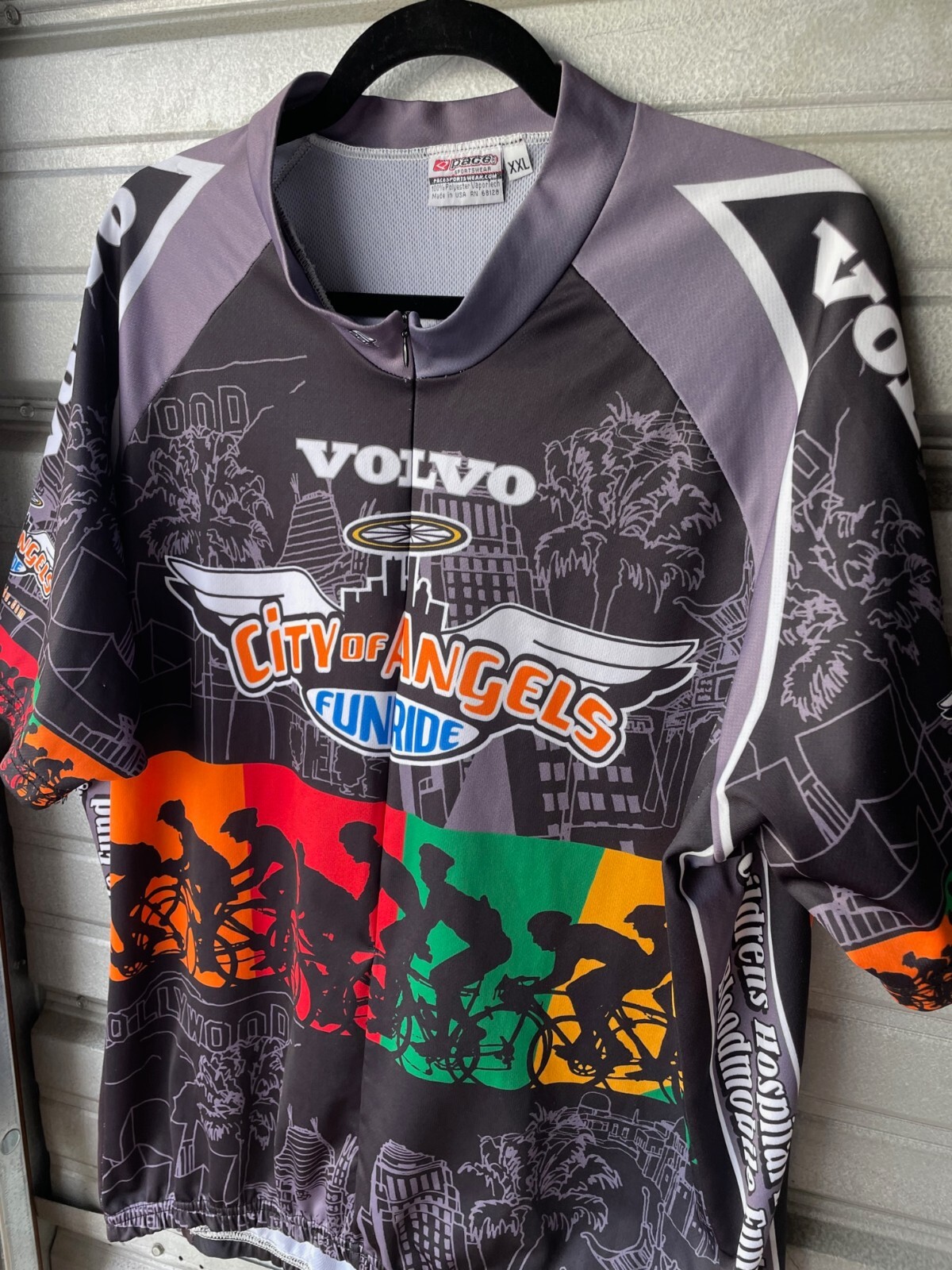 Vintage Volvo Team Cycling City Of Angels Funride Bike Jersey Men’s 2XL AOP