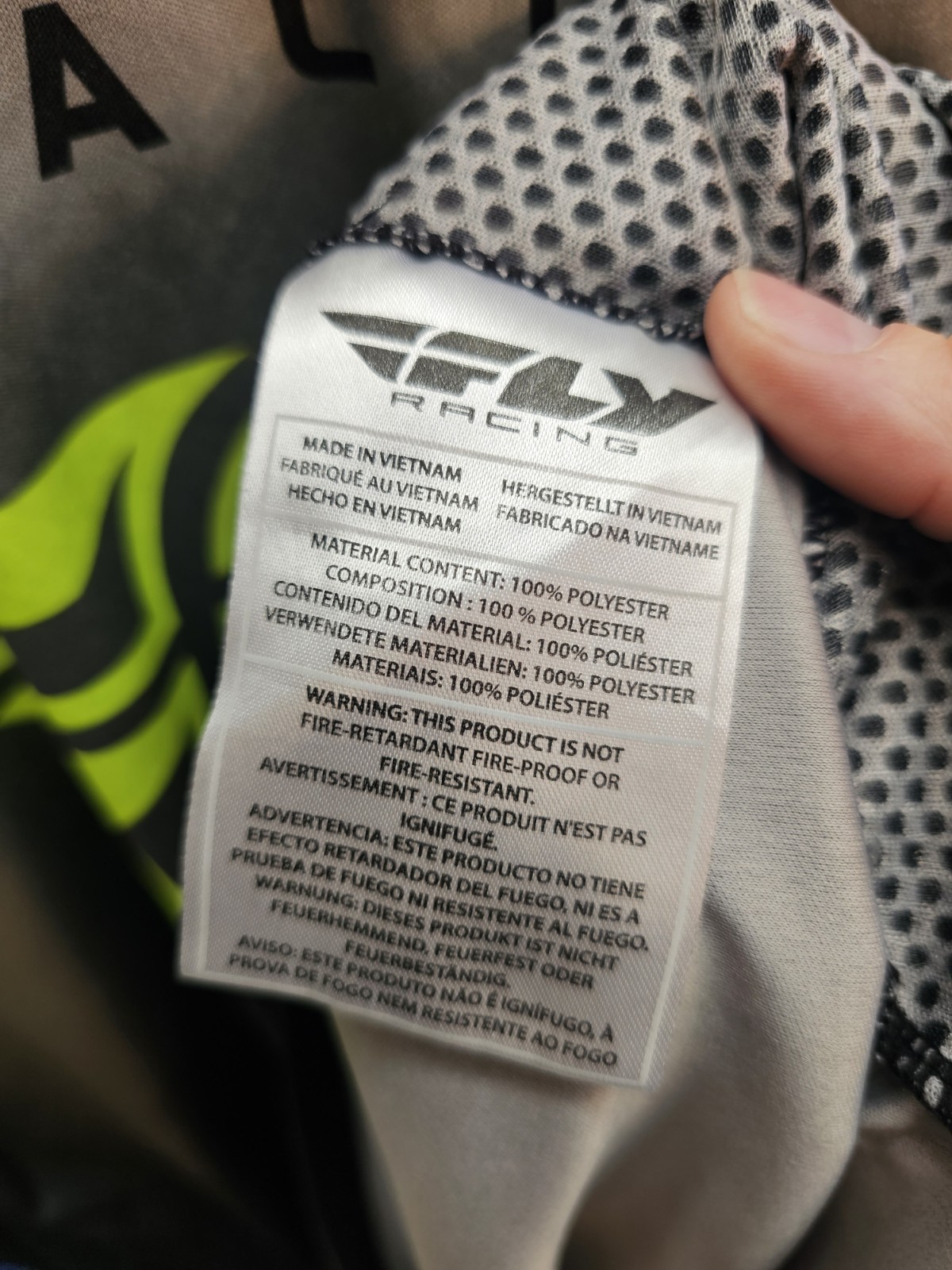 Fly Racing Lite Jersey (Grey/Blue/Hi-Vis) Size 2XL Motocross Dirt Bike ATV
