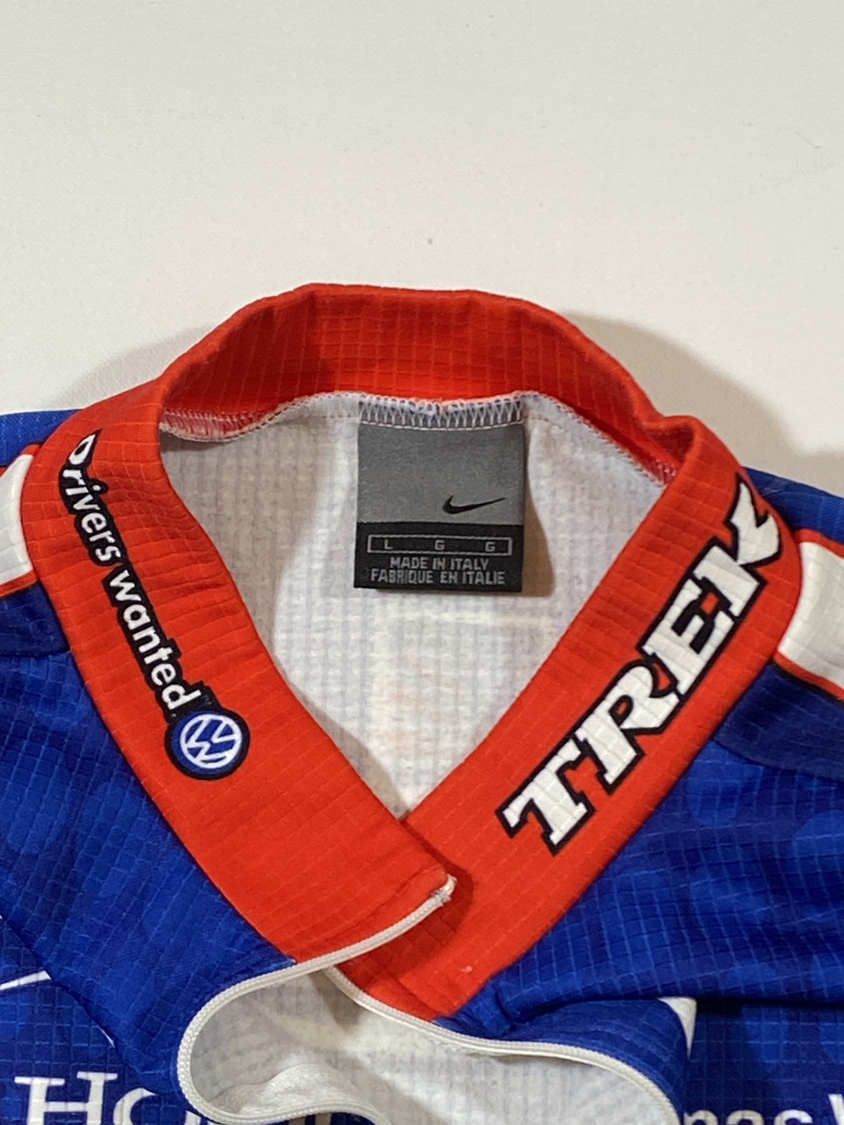 VTG Nike USPS Trek Cycling Quarter Zip Jersey Thermal Long Sleeve Mens Large