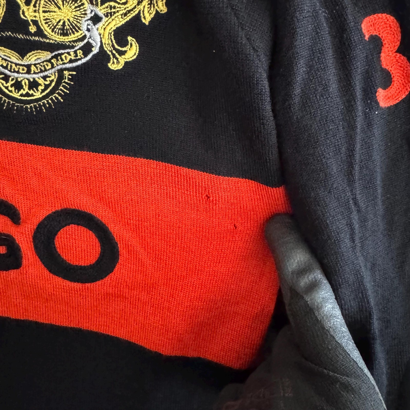 Chicago Polo Bicycle Society Merino Wool Chain Stitch Embroidered Cycling Jersey