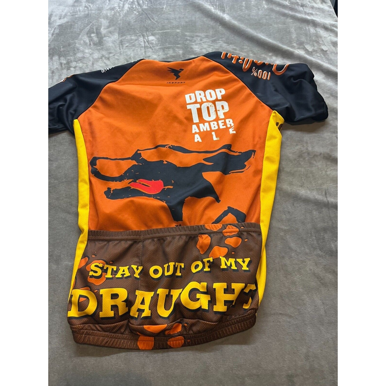 Widmer Brothers Drop Top Amber Ale S Cycling Jersey Dog Logo Stay Out Draught