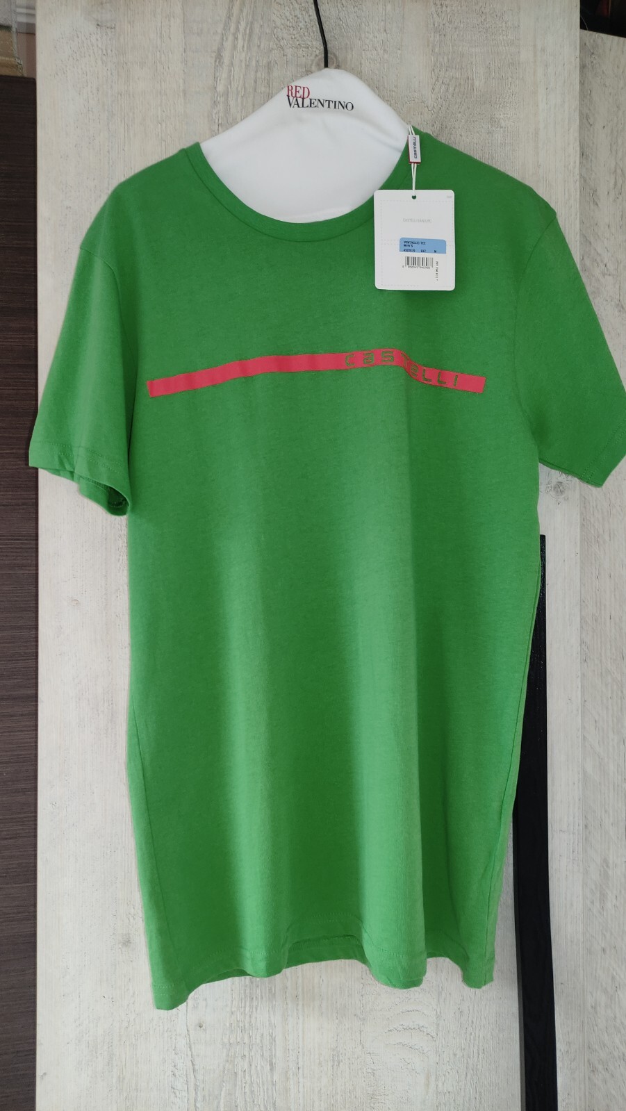 Castelli Ventaglio TEE Men’s Short Sleeve T-Shirt 100% Cotton,Green Size: M NEW!