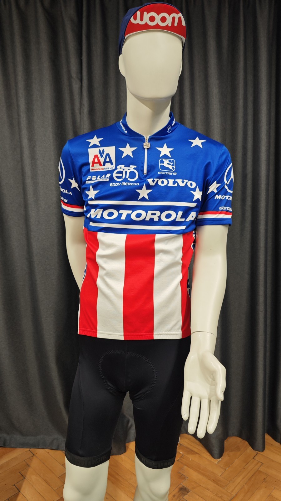 Motorola Cycling Team Vintage Jersey M Lens Armstrong USA 90s Giordana Volvo
