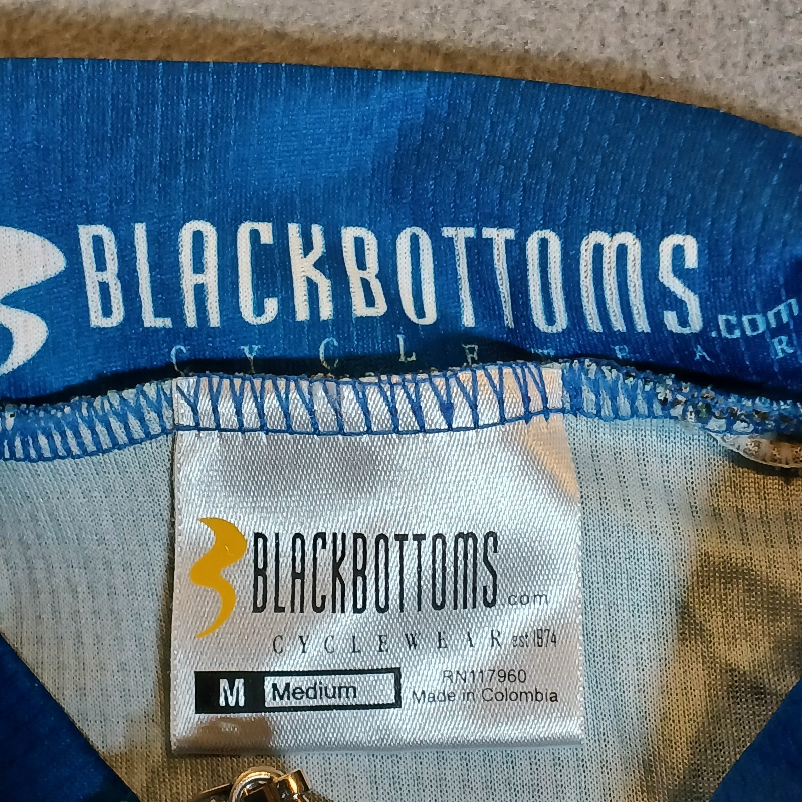Black Bottoms Cycling Jersey Adult Size M Green Blue RATPOD13 Dillion Montana