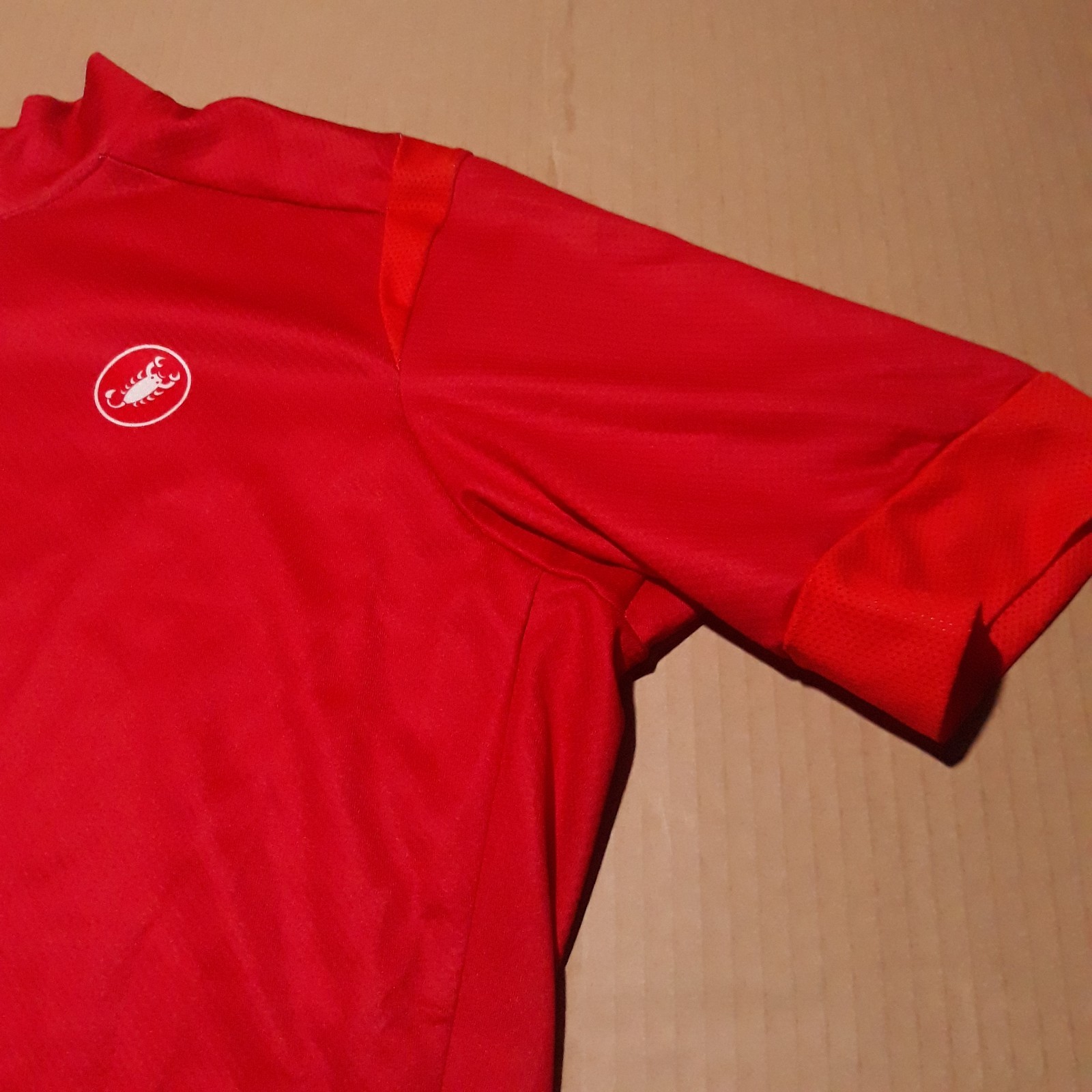 Castelli Cycling Shirt Men’s Large Fondo Fit Red Full Zip Bike Jersey