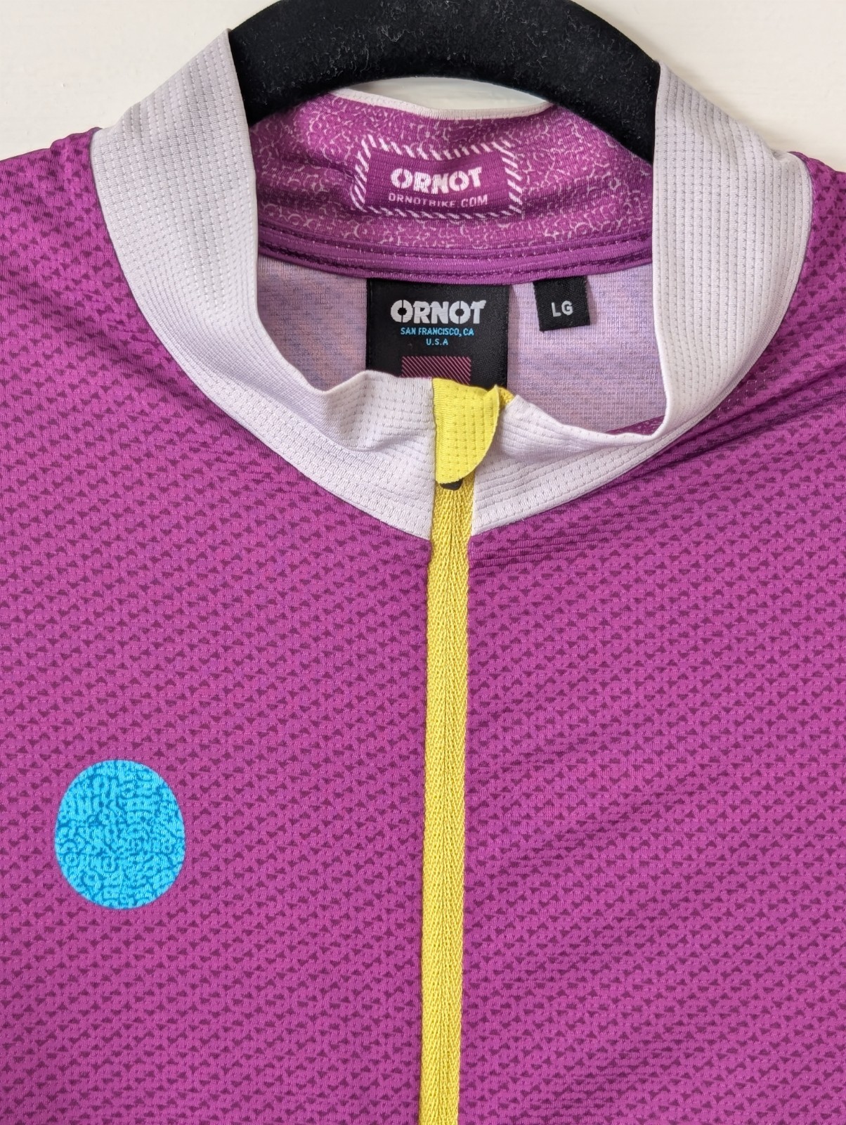 Ornot Men’s Nordic Collection Short Sleeve Cycling Jersey Large Purple Blue