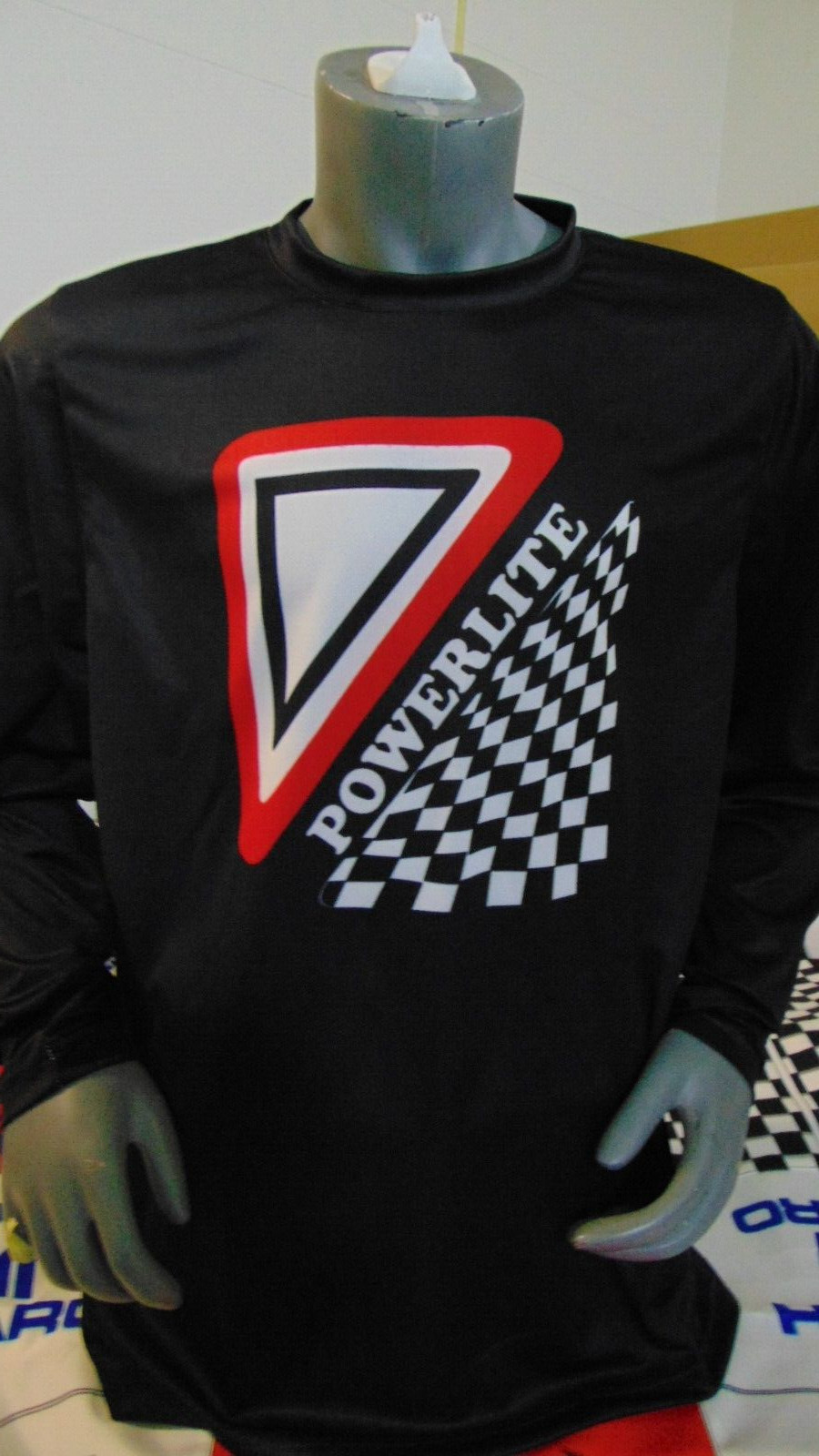 POWERLITE BLACK OLD SCHOOL BIKE JERSEY CLASSIC BMX JERSEY BIKE SHIRT BMX L CHECK