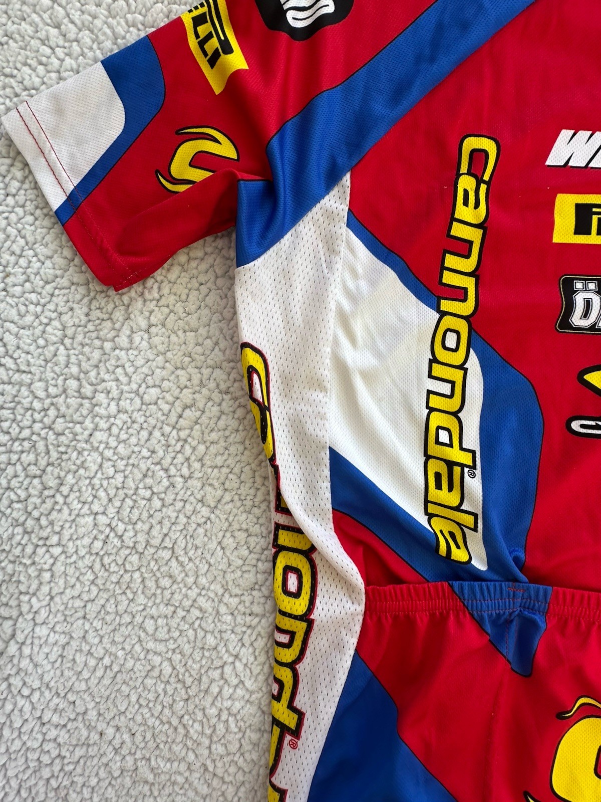Vintage Cannondale Cycling Team Pirelli Ohlins Wiseco Short Sleeve Jersey Medium