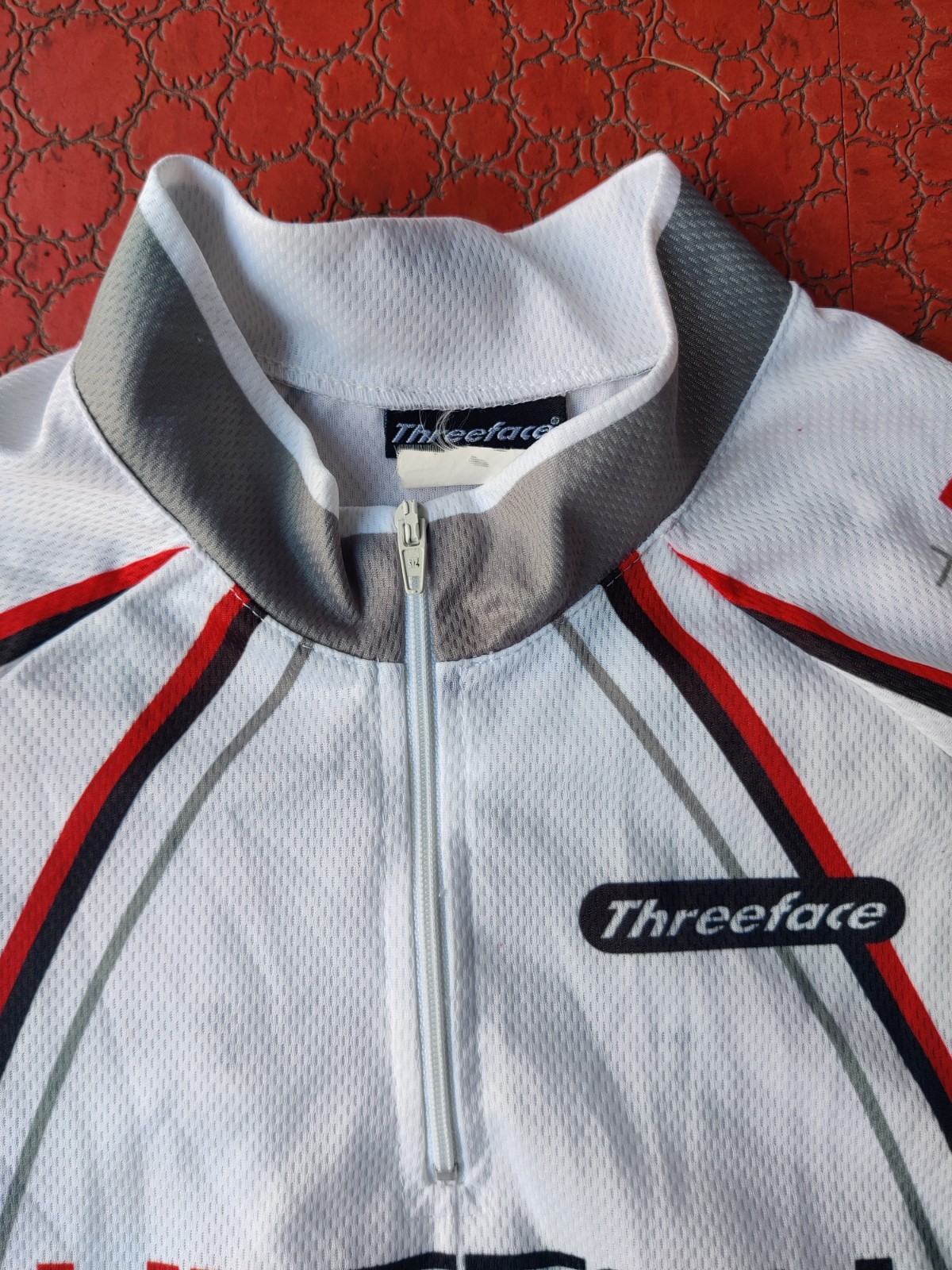 Threeface Cycling Shirt Jersey L Italy Hi-Tech for Voyager 1/4 Zip Elastic Waist