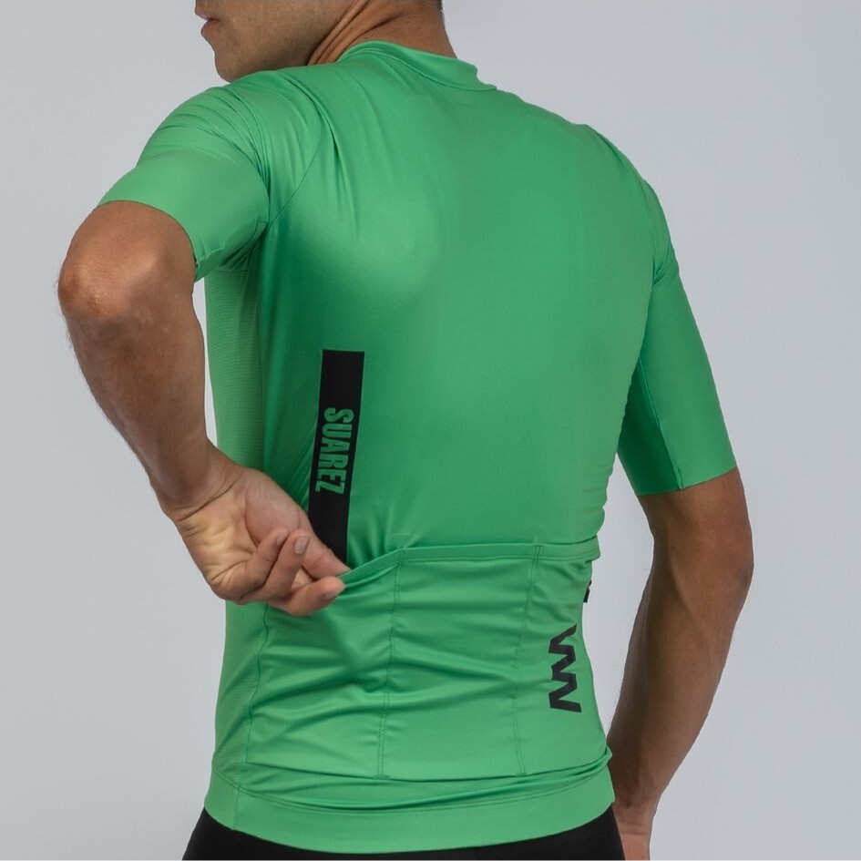 2025 Men’s Avant Solid Classic Green Short Sleeve Cycling Jersey by Suarez
