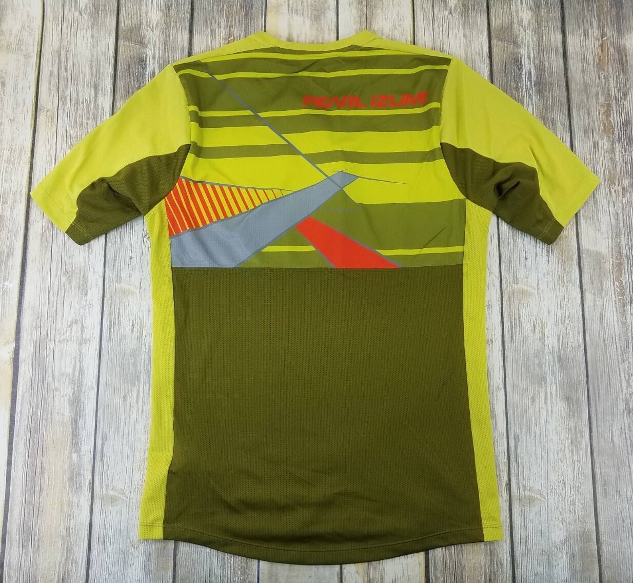 Pearl Izumi Cycling Shirt Mens Size M Green Polyester Stretch Pullover Active