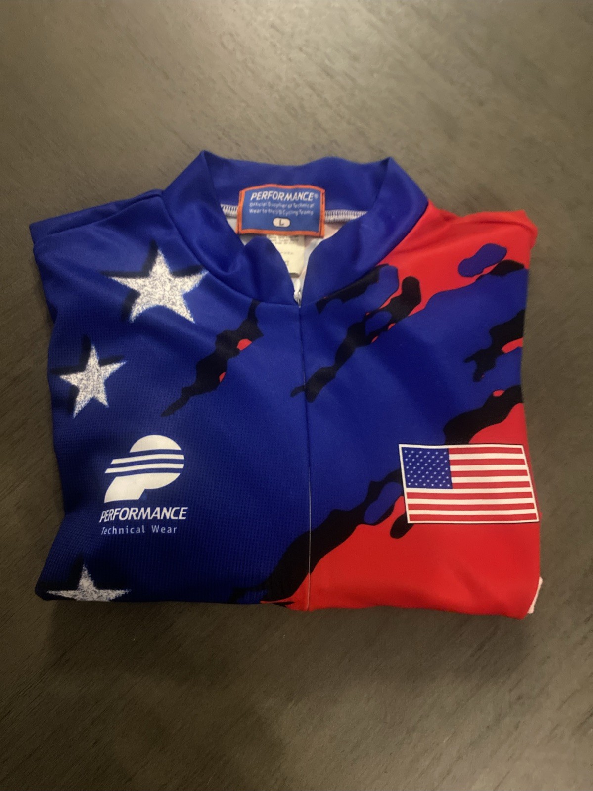 Performance Technical Wear Cycling Jersey Shirt Men’s Size L USA Cycling Team