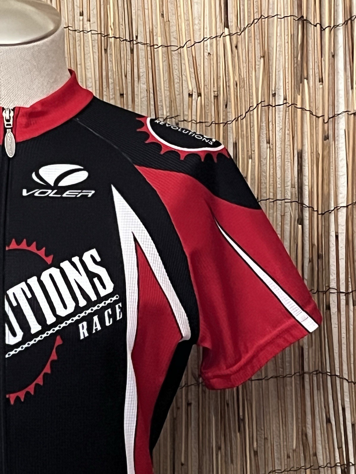 Voler Womens Team Revolutions Full Zip Cycling Jersey-Medium-100% Polyester