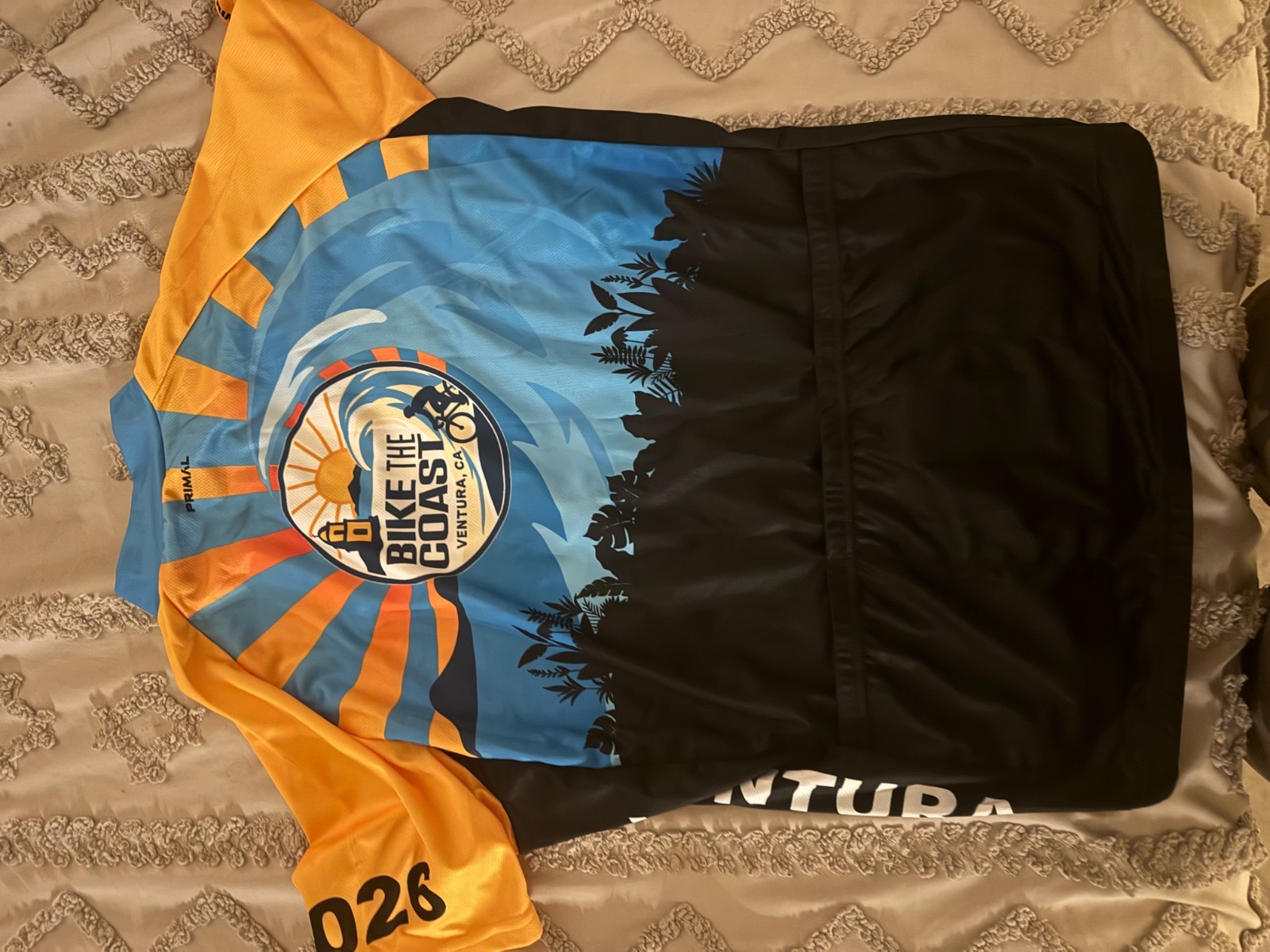 Bike the Coast 2026 Ventura – Primal Bicycle Jersey – NWT – Size Large