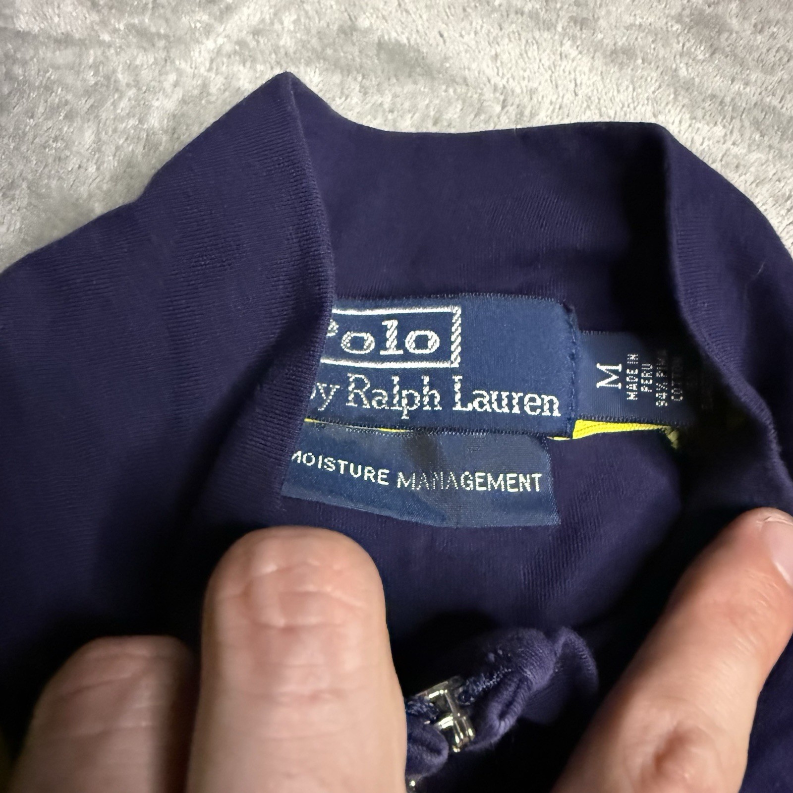 VTG Polo Ralph Lauren Cycling Jersey Mens Medium Moisture Management Pony *DESC