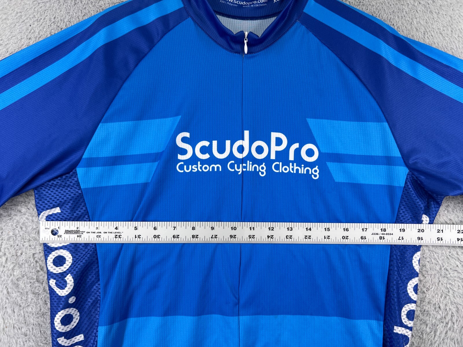 Scudopro Cycling Jersey Adult Extra Large 1/2 Zip 100% Polyester Pockets
