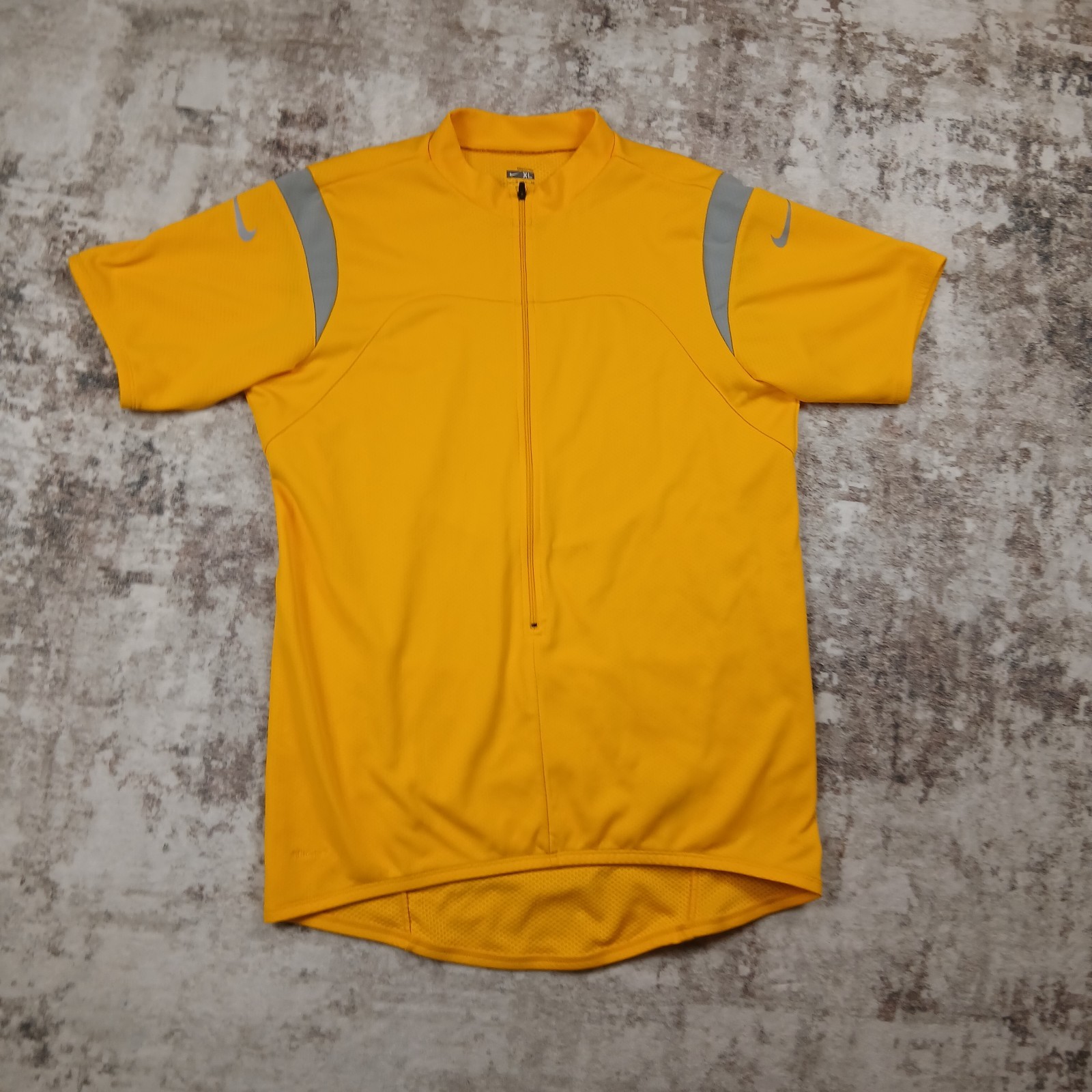 Vintage Nike Cycling Jersey Mens XL Extra Large Yellow